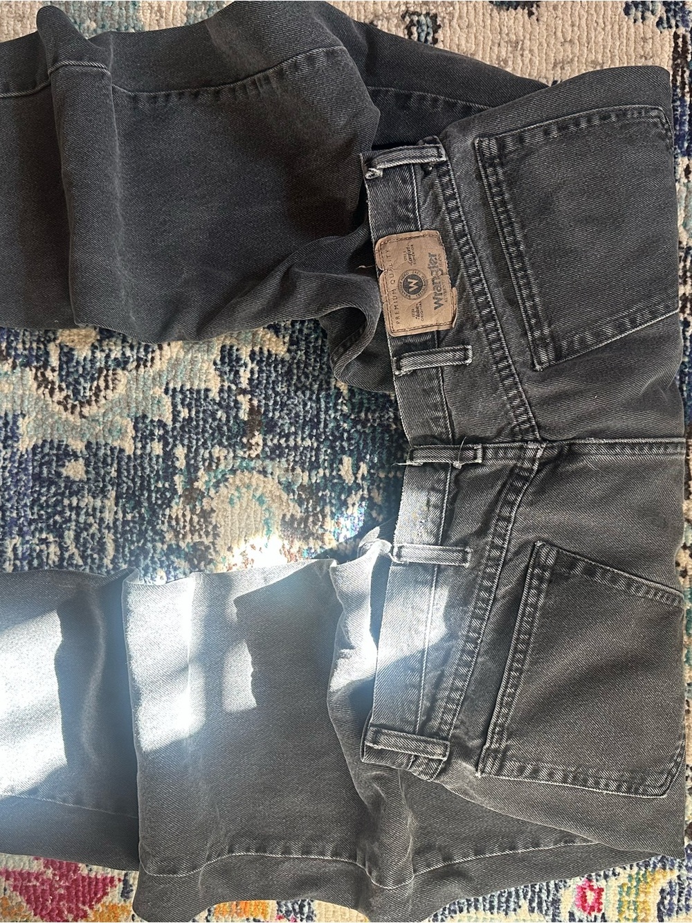 Wrangler Men's Straight Jeans Black Wash